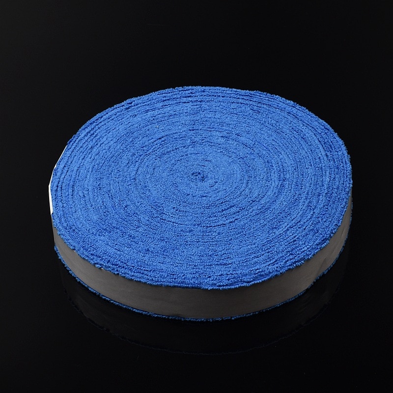 Toalha de algodão para raquete de tênis, antiderrapante, aderência máxima para badminton, tira de lã e suor, 5/10m: Blue 10M