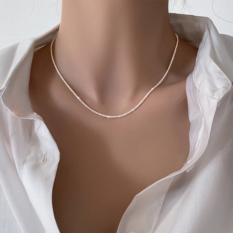 Nuovi gioielli lucidi della collana della catena della clavicola del doppio strato squisito delle signore della collana della farfalla per il regalo delle signore: style 18