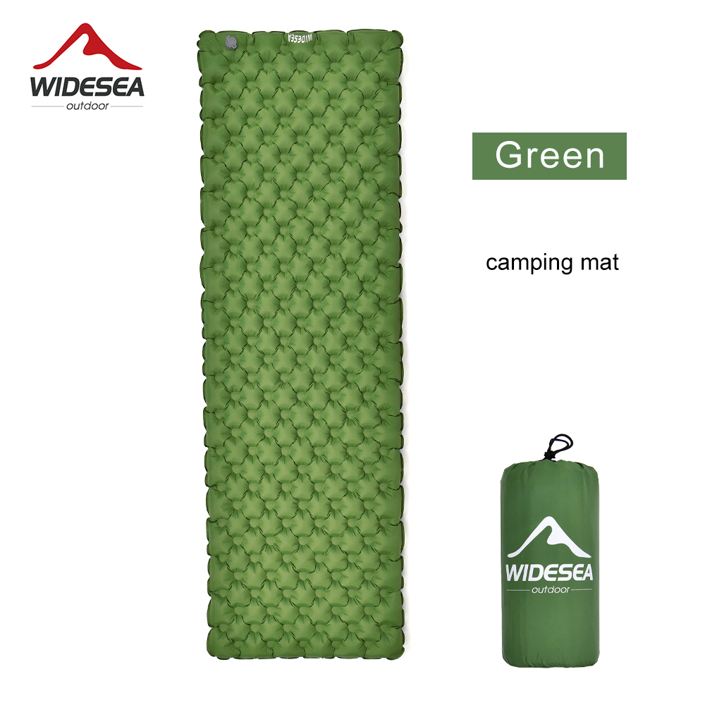 Veduea kemping pojedynczy nadmuchiwany materac na wolnym powietrzu karimata łóżko Ultralight plaża powietrze mata składany namiot poduszka podróżna: zielony