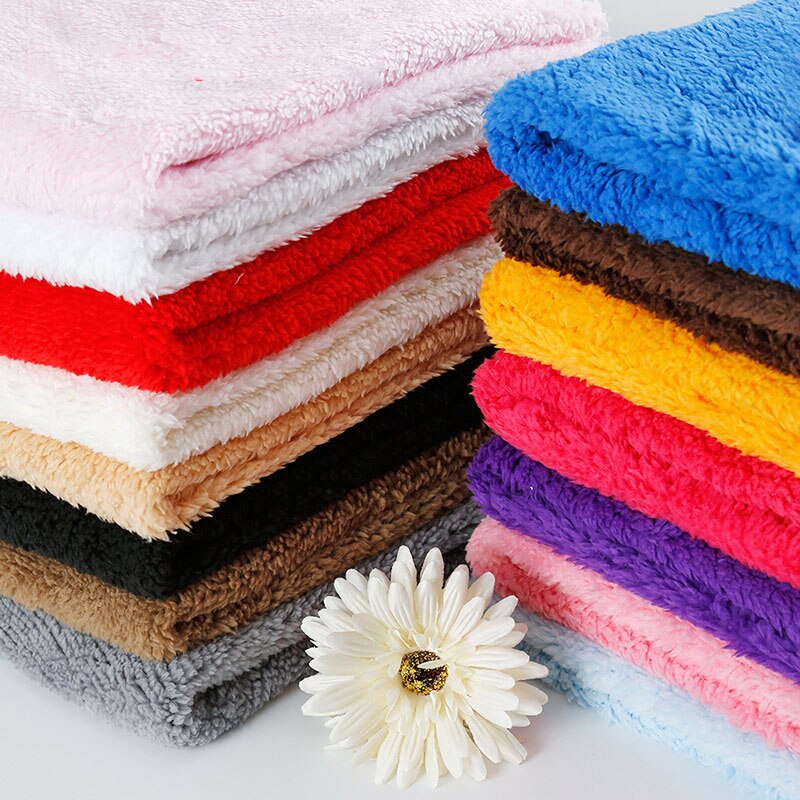 Tissu en laine d'agneau 50x160cm, peluche velours pour vêtements, jouets faits à la main, textiles de maison