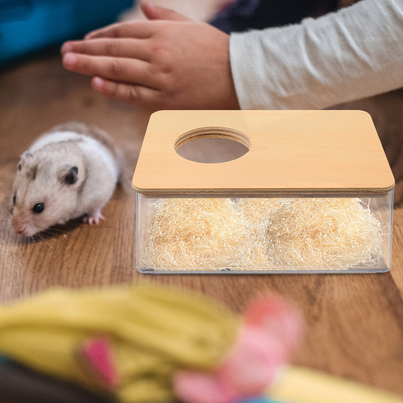 Baignoire transparente en acrylique pour Hamster, salle de bain quotidienne pour Chinchilla, bac à sable résistant à l'usure, Cages de baignoire réutilisables, fourniture pour petits animaux de compagnie