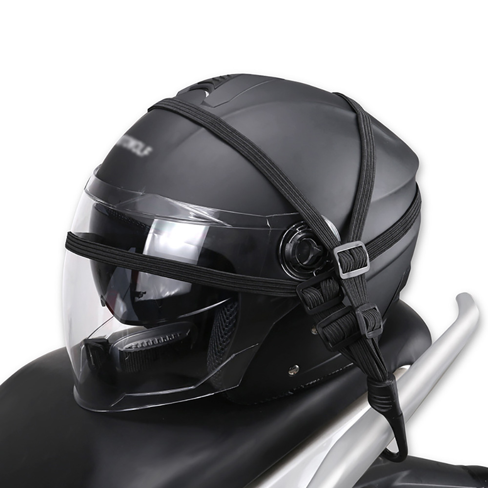 ALLOMN 60 cm Universele Motorhelm Bandjes Haken Bagage Motos Helm Bagage Netto Intrekbare Elastische Touw Vaste Strap