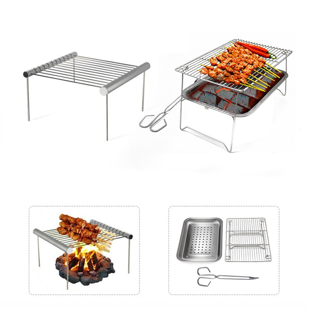 Mini Barbecue de poche pliable en acier inoxydable 2022, accessoires portables pour utilisation en parc à domicile, outils de Camping en plein air