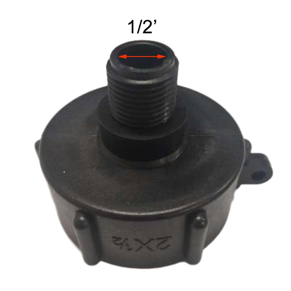 1000L IBC Tank Adapter Plastic IBC Tote Tank Connector Fitting Ton Barrel Accessories Black: A