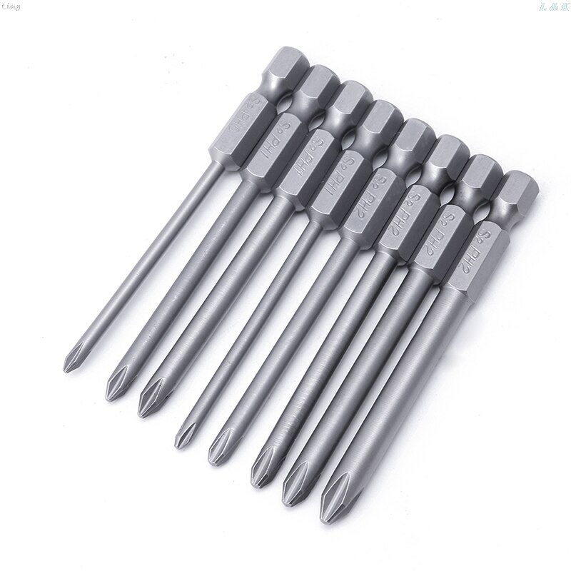 8 Pc Maten Gelegeerd Staal Magnetische Cross Head Schroevendraaiers 75 Mm Lengte 6.35 Mm Handvat