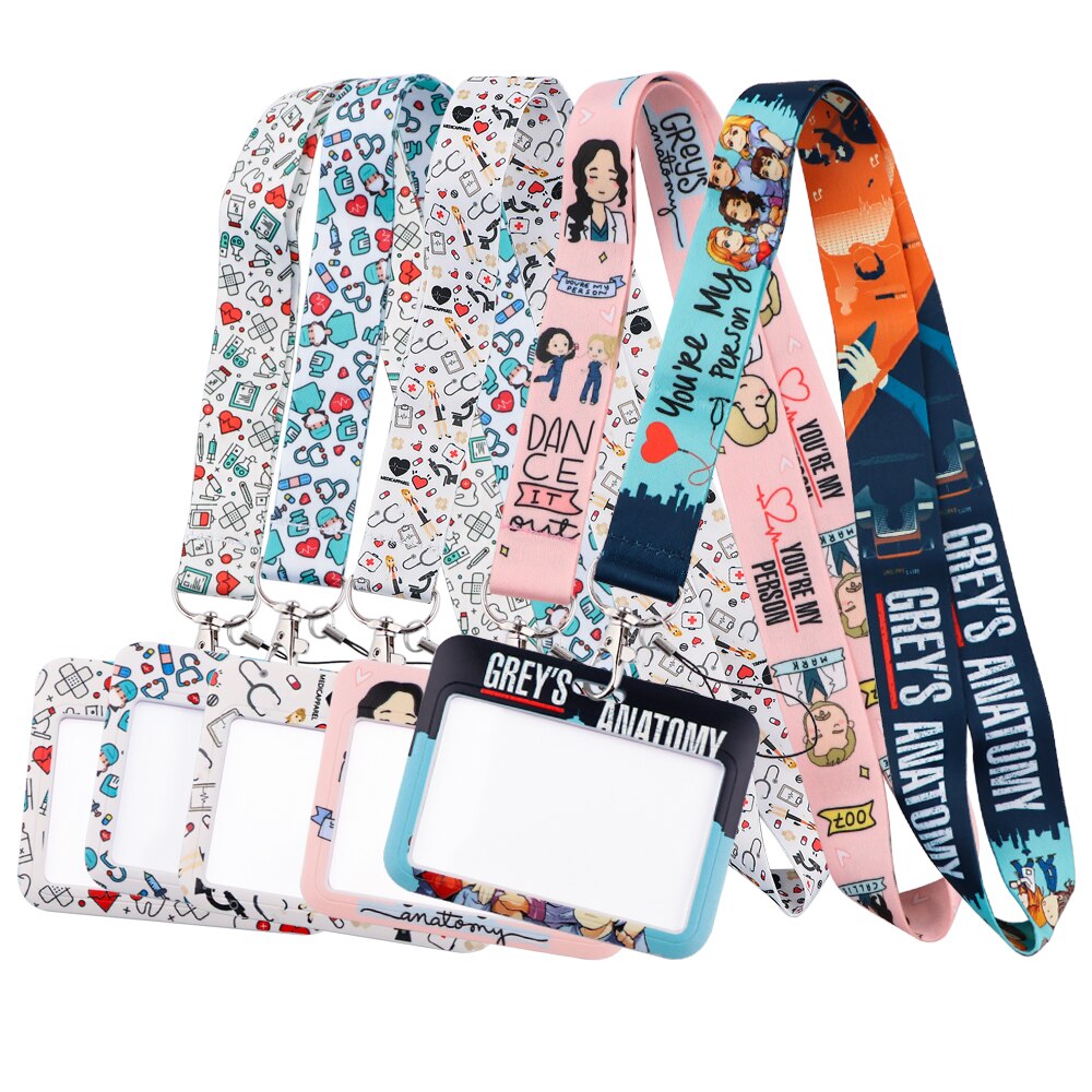 Lb3064 Medische Apparatuur Arts Verpleegster Lanyard Grey 'S Anatomie Nekbanden Id Badge Houder Hanger Sleutelhanger Charm Telefoon Sleutelhanger