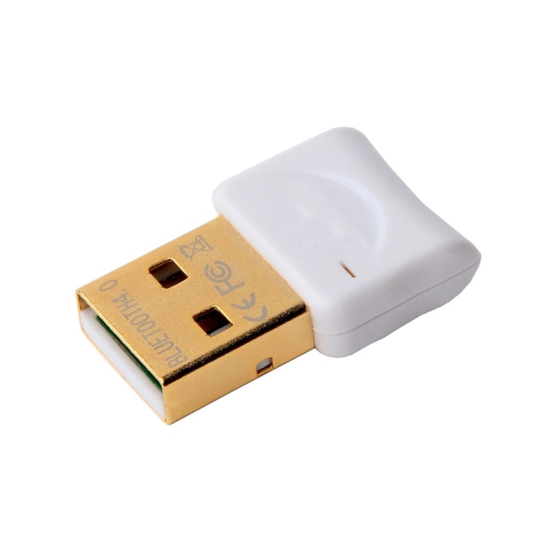 Creacube Mini Bluetooth 4.0 USB Adapter Bluetooth Dongle Draadloze Ontvanger Transfer voor Laptop PC Desktop: White No Packing CD