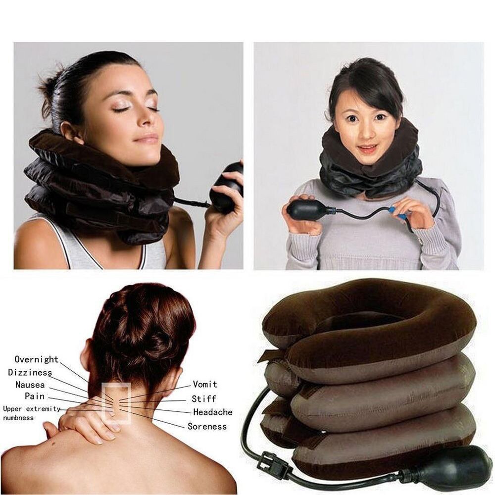 U neck pillow inflatable airbag neck neck neck shoulder pain relax massage cushion air cushion soft traction FD