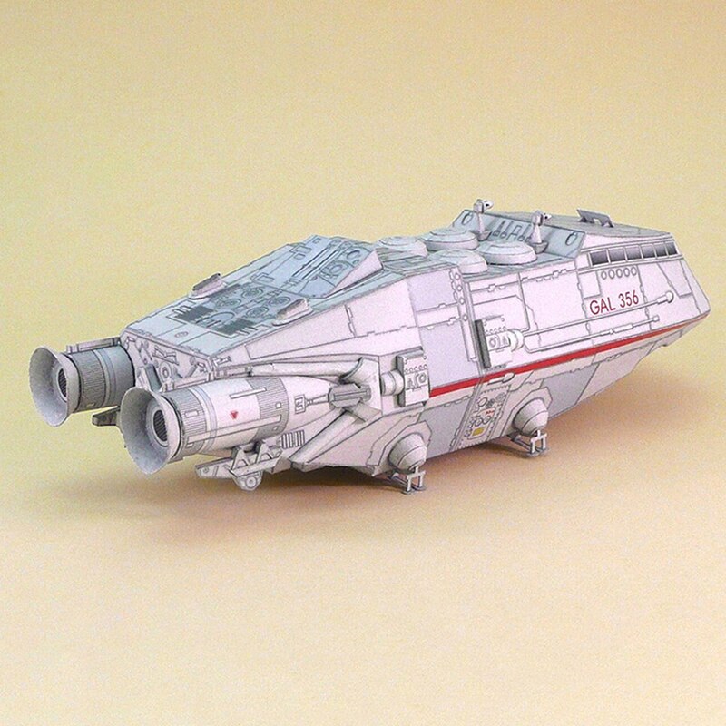 1:120 Scale Battlestar Galactica Colonial Shuttle DIY Handcraft Paper Model Kit