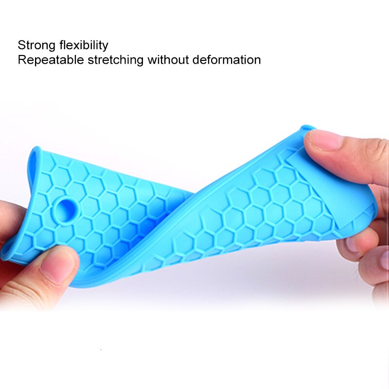 Köksredskap delar silikon halkskivan pannhandtag hållbara köketillbehör 1pc handtag hållare kastrulle hållare ärm