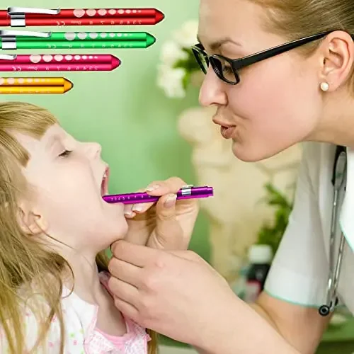 Mini linternas con luz LED, linterna médica, linterna de bolsillo, linterna pequeña para comprobar enfermeras y médicos