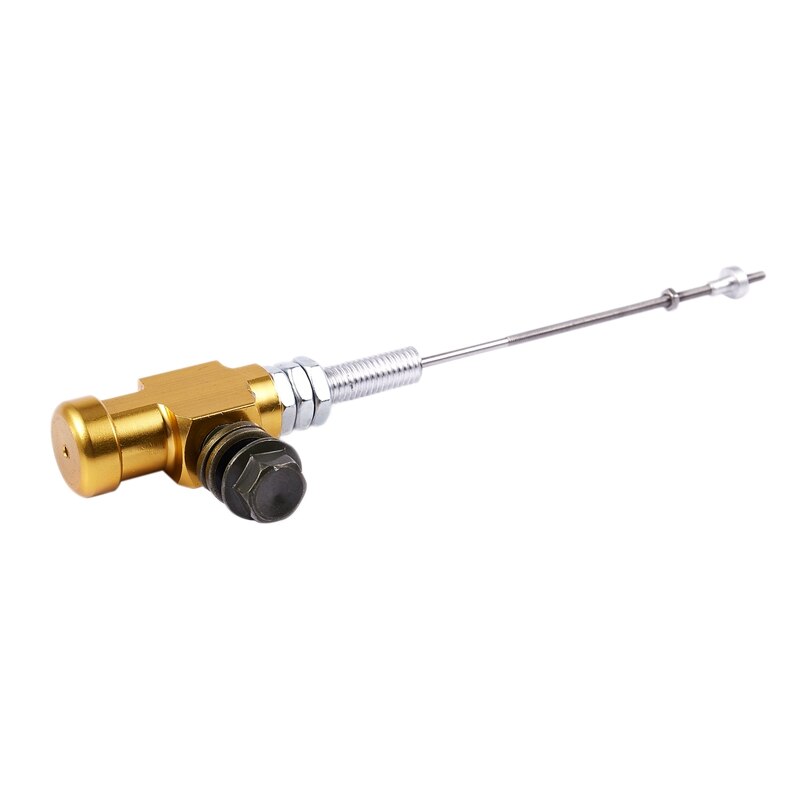 2 stk motorcykel hydraulisk kobling hovedcylinderstangbremsepumpe  m10 x 1.25mm aluminium - guld & rød