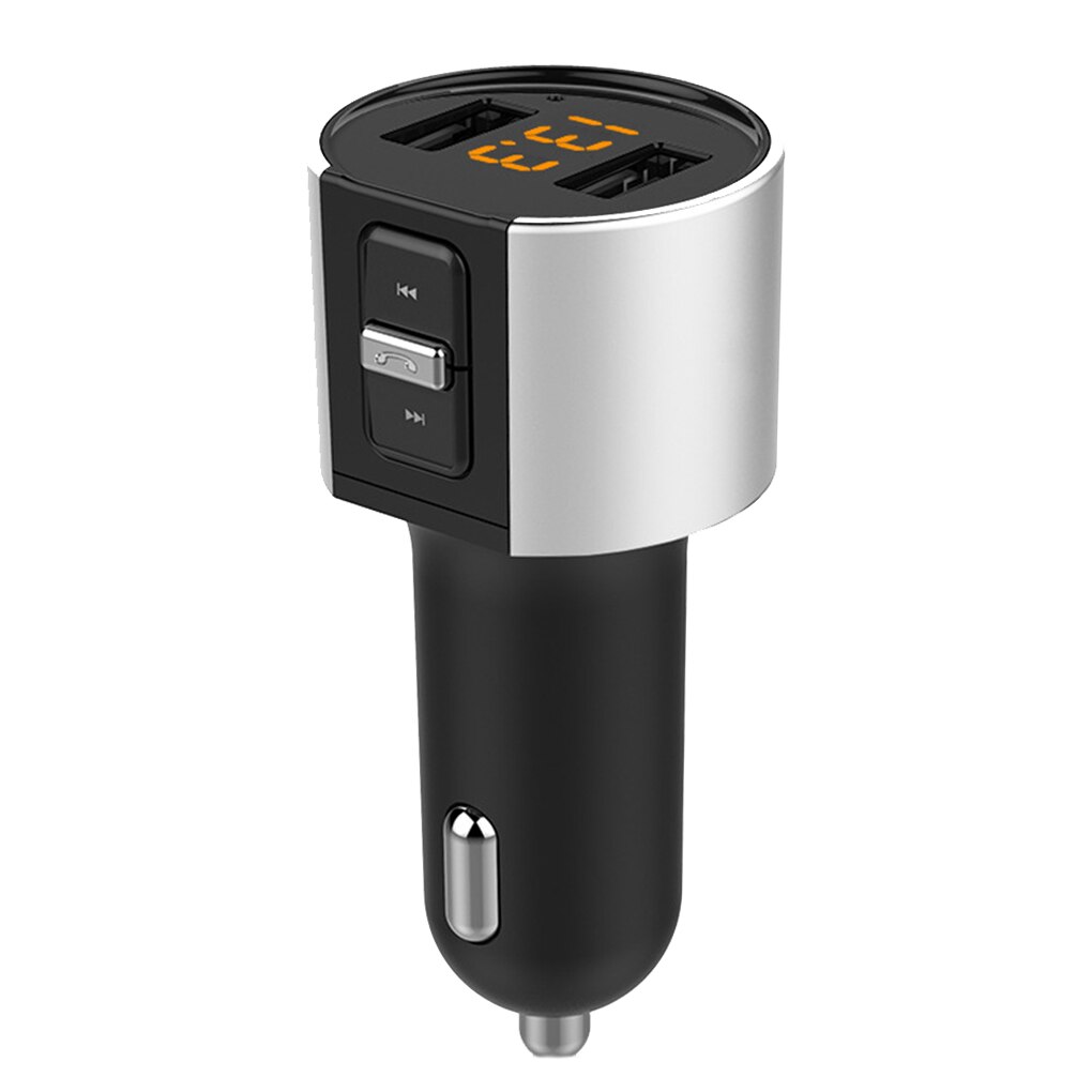 Allume-cigare sans fil Bluetooth FM, lecteur MP3 de voiture, mains libres, Port de chargeur double USB, détection de tension: Default Title
