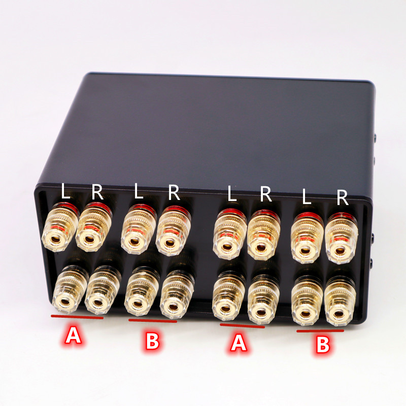 2 pares de conmutador de altavoz/conmutador amplificador A-B dos en dos salidas interruptor de altavoz amplificador de potencia de dos canales