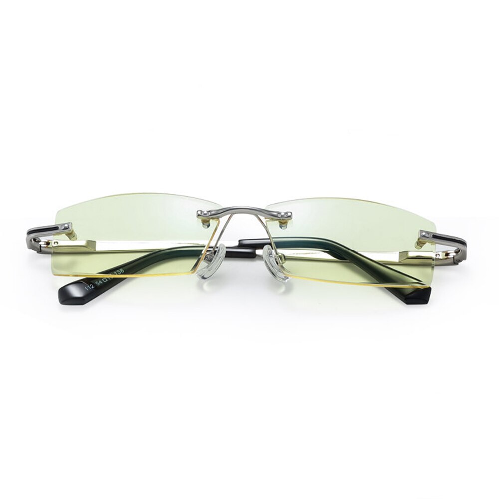 Klassiske kantløse guldramme nattesynsbriller til at køre anti-blu lys anti-refleks dag og nat kørselsbriller