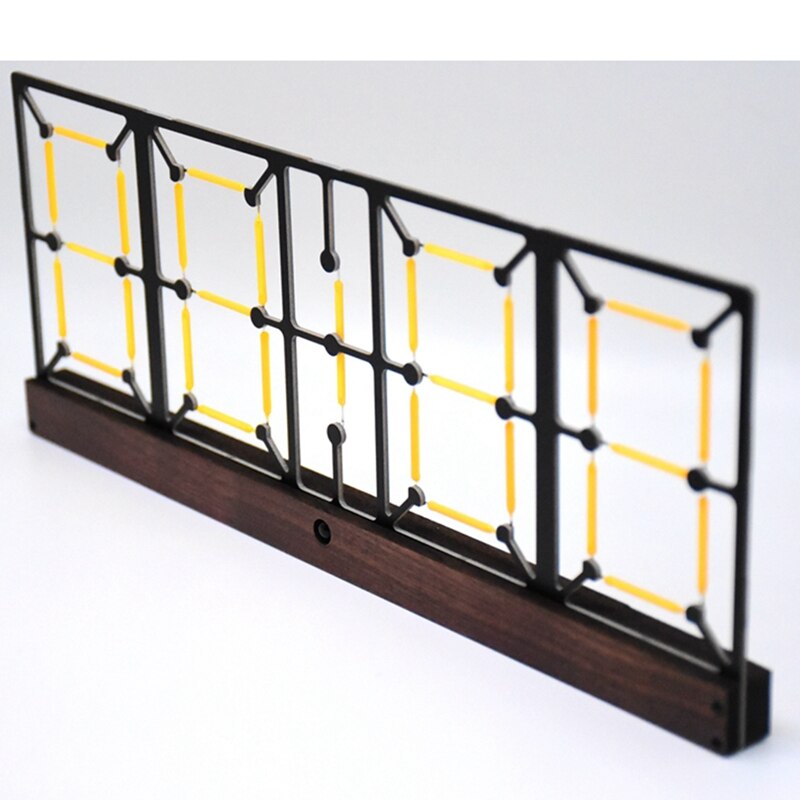 DIY Glow Light Analog Tube Clock Retro LED Color Discoloration Clock Home Digital Hollow Clock