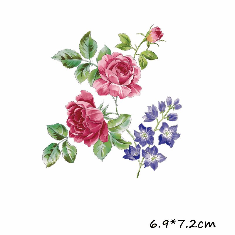 Ijzer Op Transfer Patches Kleurrijke Bloemen Warmte-Afdichting Patch Jongen Meisje Kleding Stickers Streep T-shirt Sticker Diy Applique H: 02