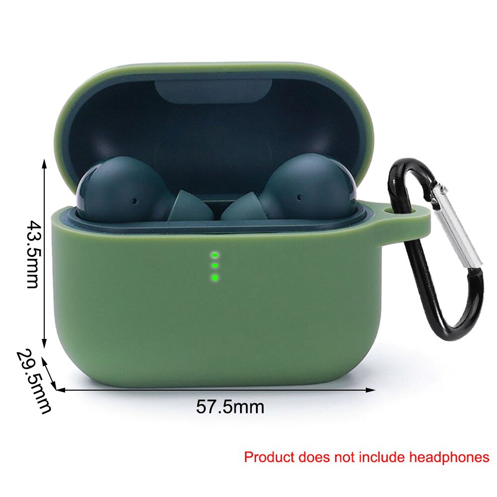 Silicone caso capa protetora da pele para qcy t10 fone de ouvido caso protetor de proteção bluetooth fones de ouvido macio capa de silicone escudo: green