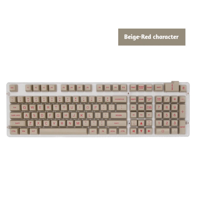 108pcs SA Spherical ABS Keycap For Mechanical Gaming Keyboard Double Color Injection Blg Font For Blue/Red/Brown/Black Switch: Beige-2