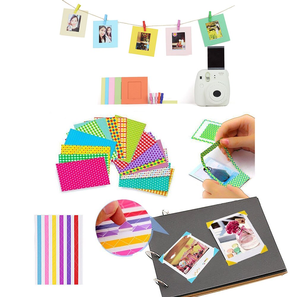 Accessories Kit for Fujifilm Instax Mini 8/8+/8s/9 w/Camera Case/Strap/Selfie Mirror/Filter/Album/Corner Sticker/Sticker/Pen etc