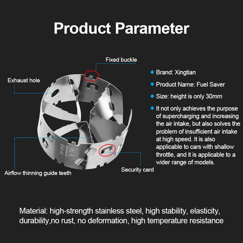 Car Vehicle Turbocharger Turbo Compressor Fuel Saving Fan Modified Accelerator Turbine Intake Fuel Saver Superchargers Parts