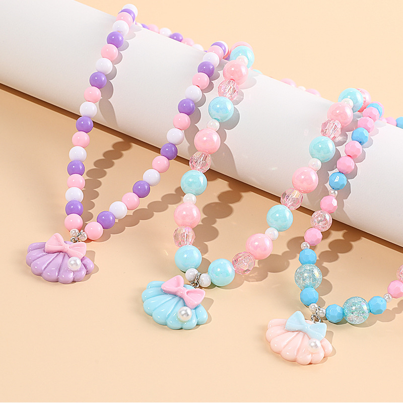 Makersland Snowflake Rainbow Beaded Necklace Cute Charm Pendant Jewelry Accessories Jewelry Necklace For Children