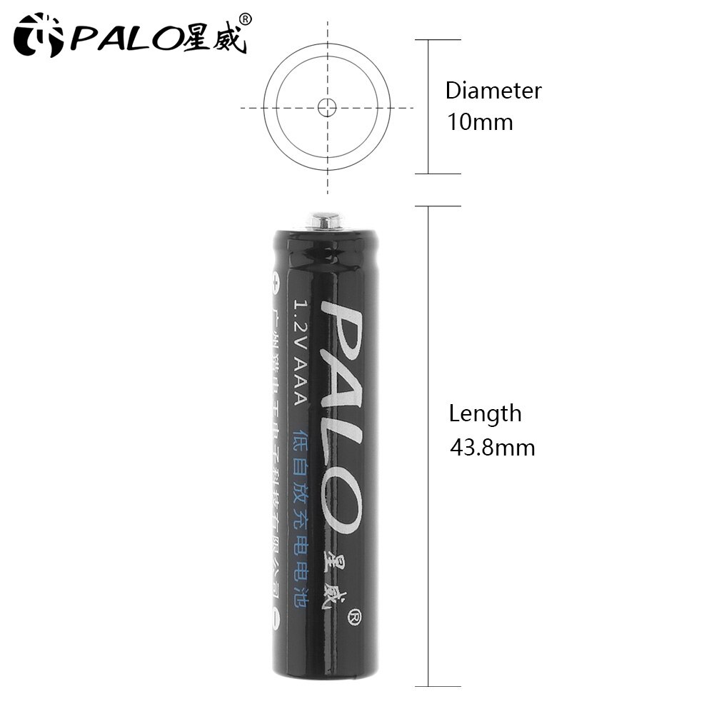 PALO-pilas recargables AAA ni-mh para linterna de juguete, 1,2 v, 1100MAH, 3a, 4 Uds.