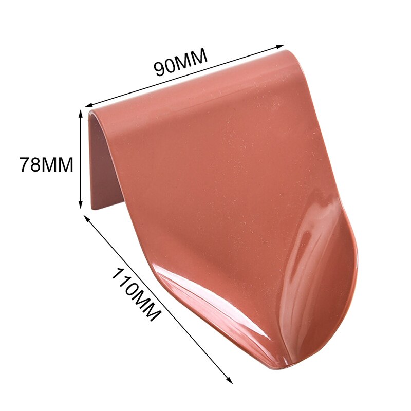 Self-Adhesive Soap Sponge Holder Drain Box Tilt Storage Drying Rack Dishes Bathroom Clean Finishing Tools Drying Boxes: Red Color