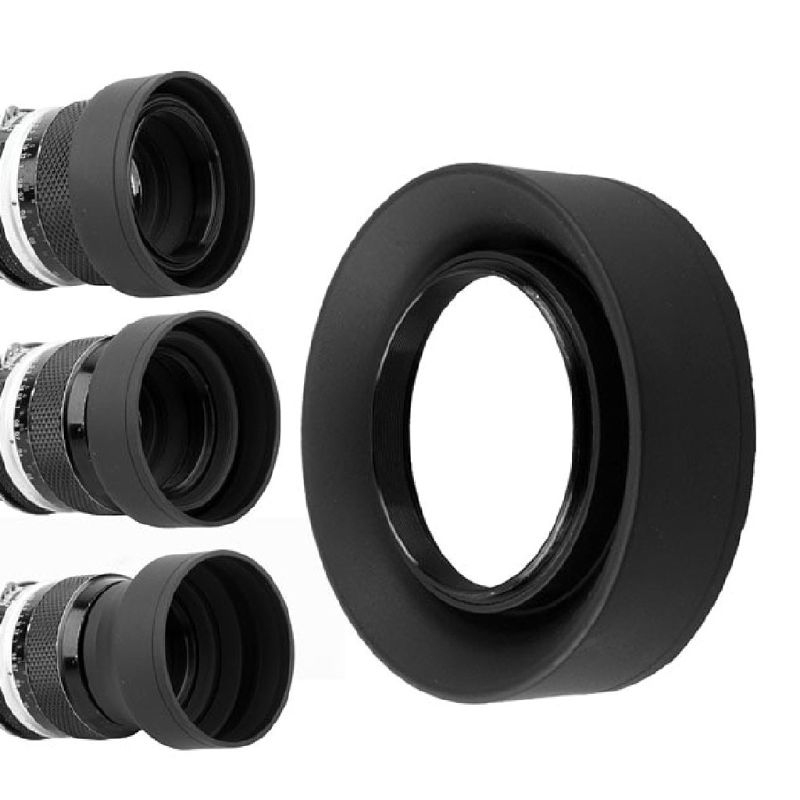 Zonnekap Rubber Inklapbare Groothoek 3 Stage 49Mm Camera Accessoires Vervanging Deel