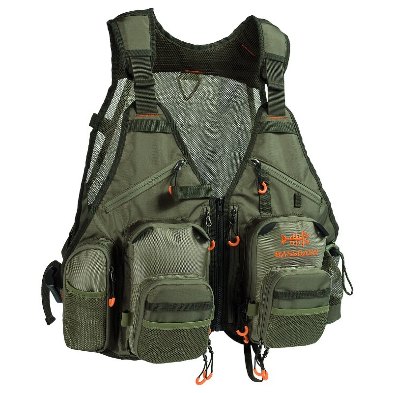Bassdash-Chaleco de pesca ajustable, multifunción, para deportes al aire libre, para nadar con mosca, aparejos de pesca