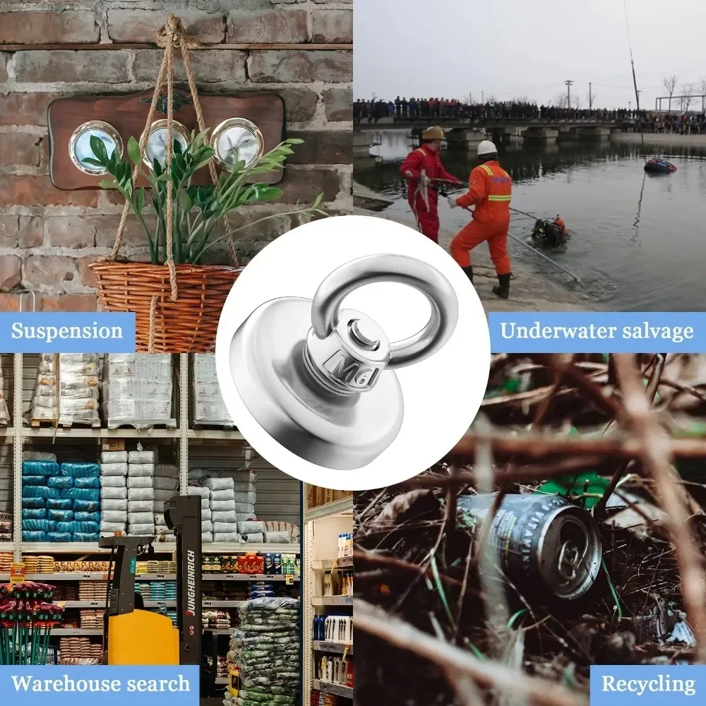 Super Magnet Strong Super Powerful Neodymium Magnets N52 Iman Ima Magnetic Fishing Magnet Neomidium magneti Imans Search Hook