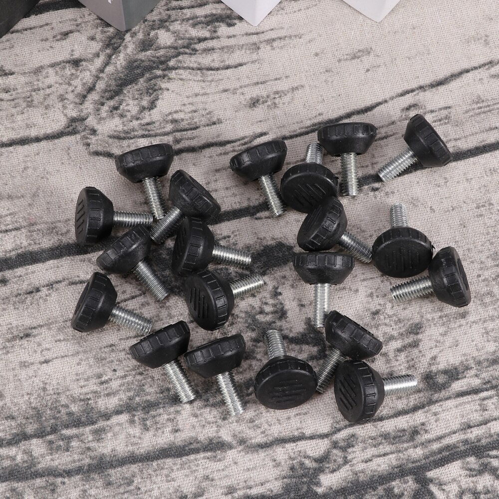 20PCS Furniture Foot Height Adjustment Foot Screw Adjustment Foot Leveling Foot Black