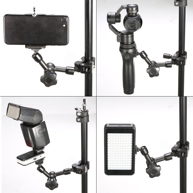 11in Magic Arm with Metal Fixing Clamp Anti-slip Adjustable Durable Kits for Camera DQ