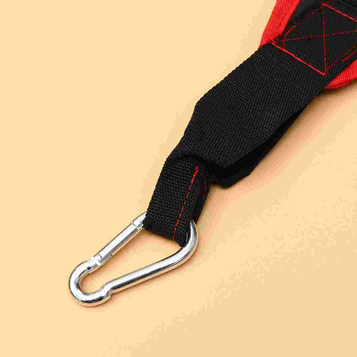 1 Paar Abdominale Training Riem Arm Pull-Up Crunch Core Spier Versterken Oefening Tape Riem: RedBlack