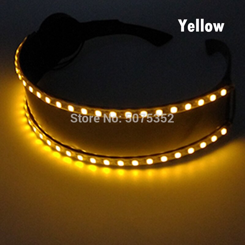 Neue LED Licht hoch Sonnenbrille Coole Leucht Gläser für DJ tanzen Party Bühne Zeigen Licht Brillen Liefert Kostüm Requisiten: Gelb