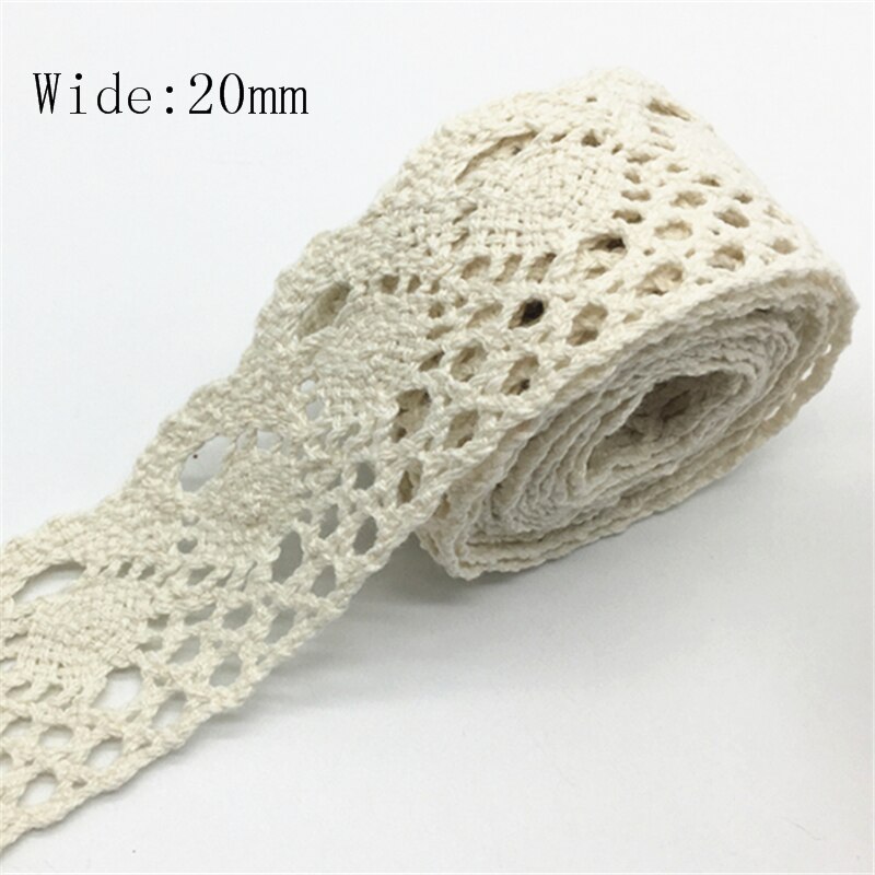 2 yards 100% Katoen Kant Lint Voor Kleding Naaien Stof Ivoor Trim Katoen Gehaakte Kant Stof Lint Handgemaakte Accessoires: Goud