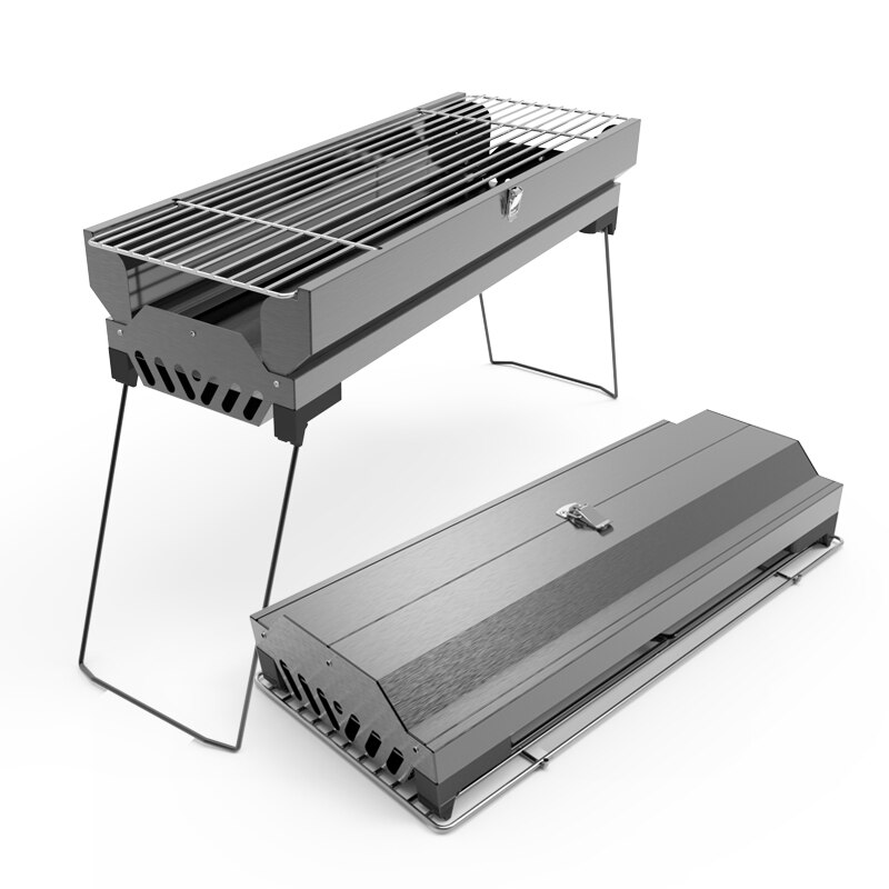 Portable BBQ Grill Barbecue Burner Stove Outdoor Garden Charcoal bbq Patio Party Cooking Folding Picnic for 3-6 People: Default Title