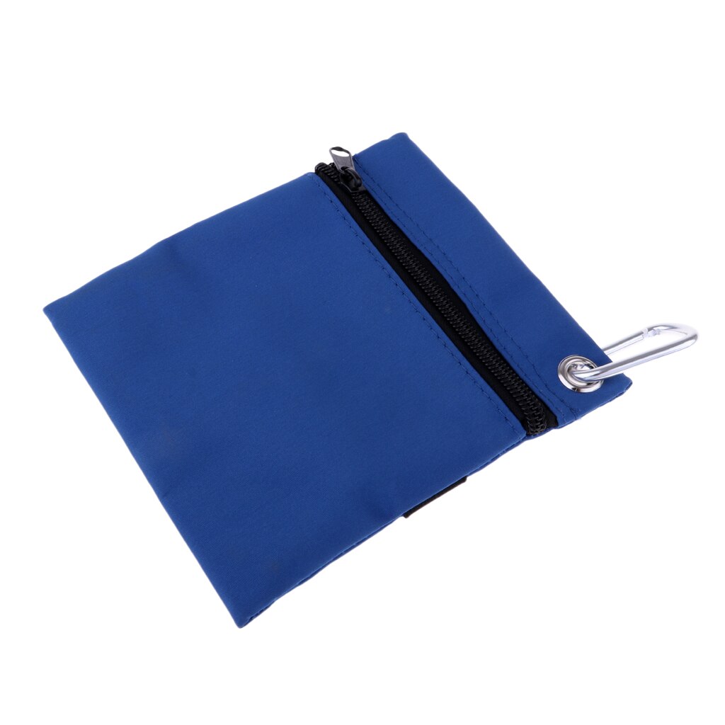 Portable Golf Tee Ball Storage Bag Golf Ball Accessory Pouch with Carabiner