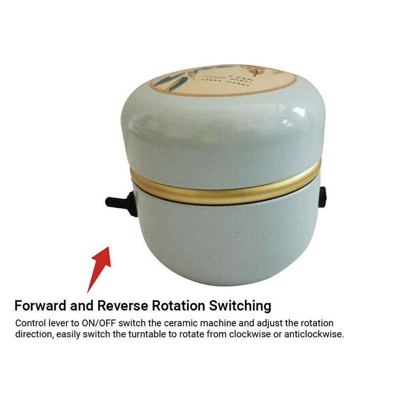 Mini Electric Pottery Wheel Portable Ceramic Machine with 6cm Turntable Clay Sculpting Wheel For DIY Craft Ceramic Pottery Clay