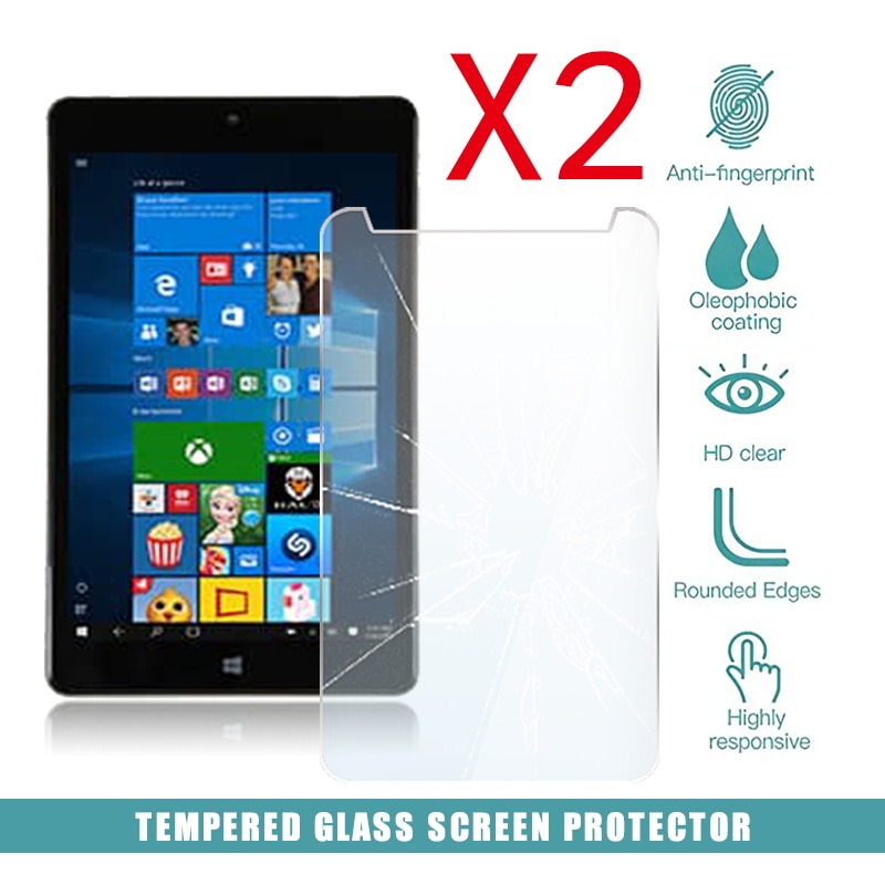 2Pcs Tablet Tempered Glass Screen Protector Cover for NuVision TM800P610L 8 Inch Tablet Explosion-Proof Tempered Film