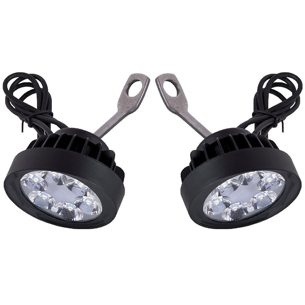 2Pcs 6LED Motorcycle Headlight DRL Spotlights Super Bright LED Lamp Fog Light 6.3cm x 5.2cm x 4.2cm　Motorcycle Accessories