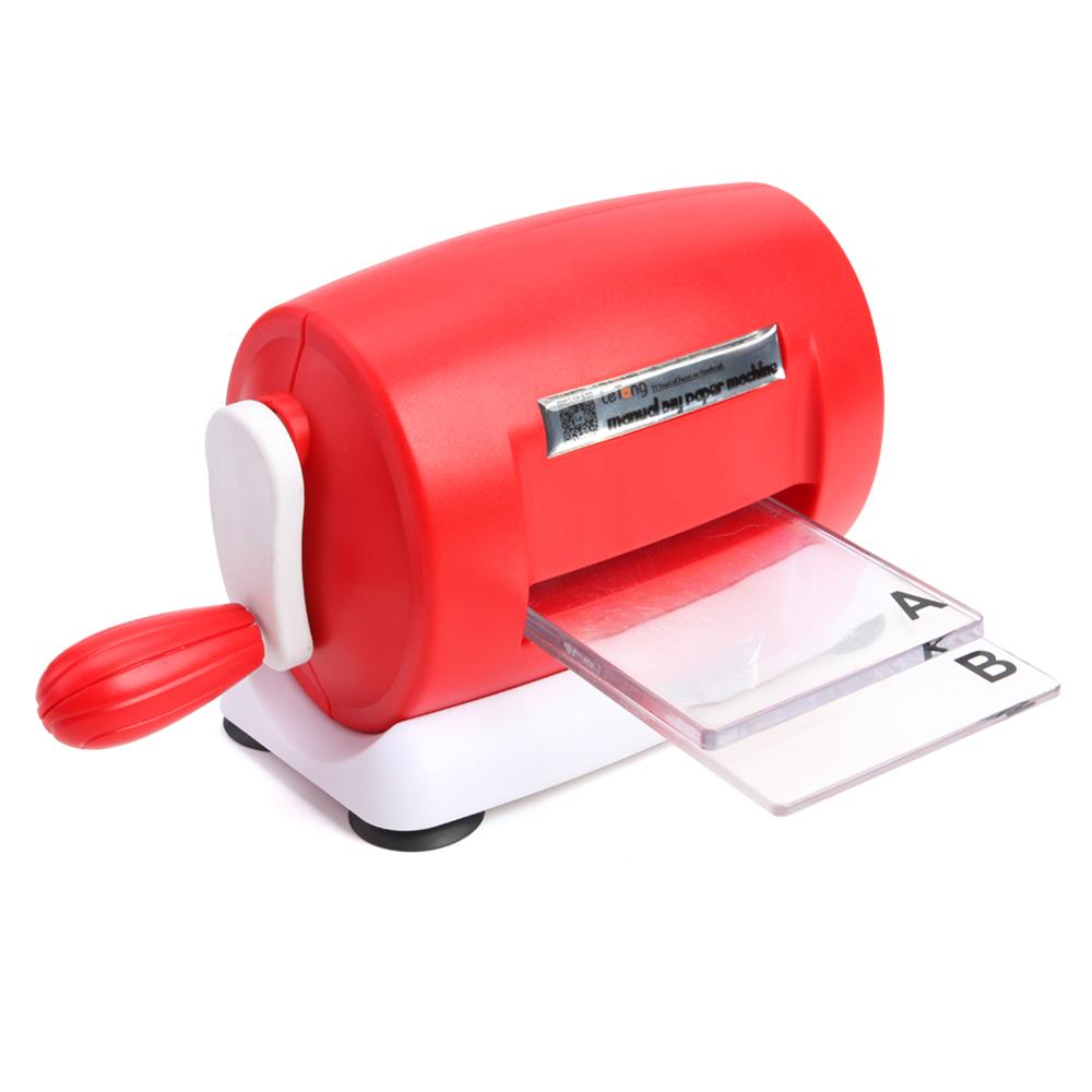 Machine de découpe gaufrage Scrapbooking Machine de découpe tampon de coupe de papier pour la fabrication de cartes découpe outil de fabricant de transport: Rouge