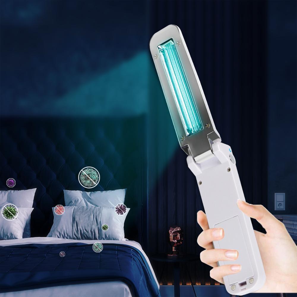 Tragbare UV Uv Sterilisator UVC Desinfektion lampe Faltbare UV Keimtötende licht Sanitizer USB Reise Bakterizide Lampe