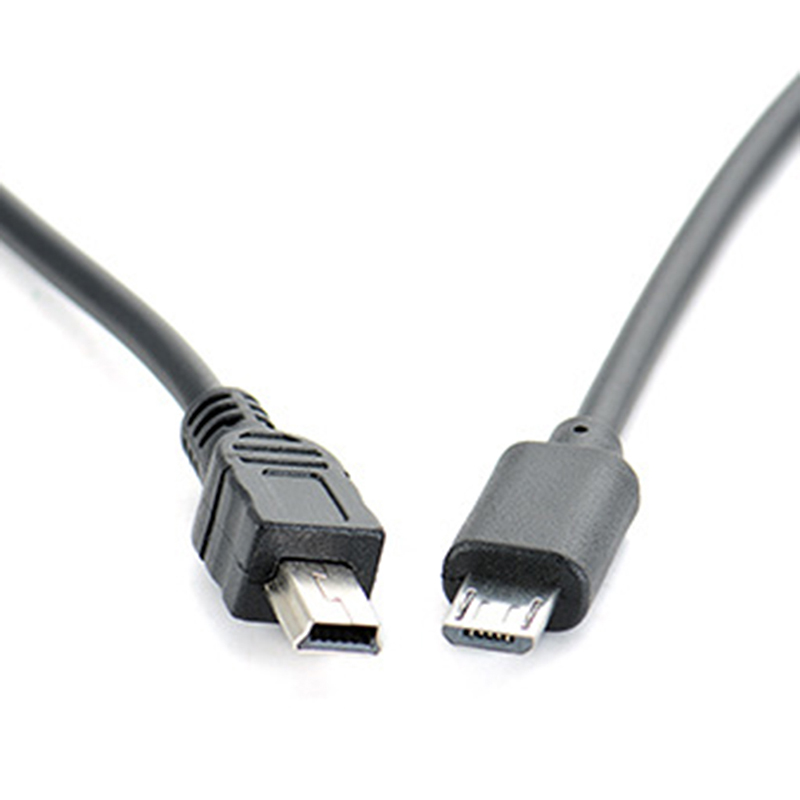 1pc 25cm Micro USB Male To Mini USB Male Data Adapter Converter Cable Cord Data Cable