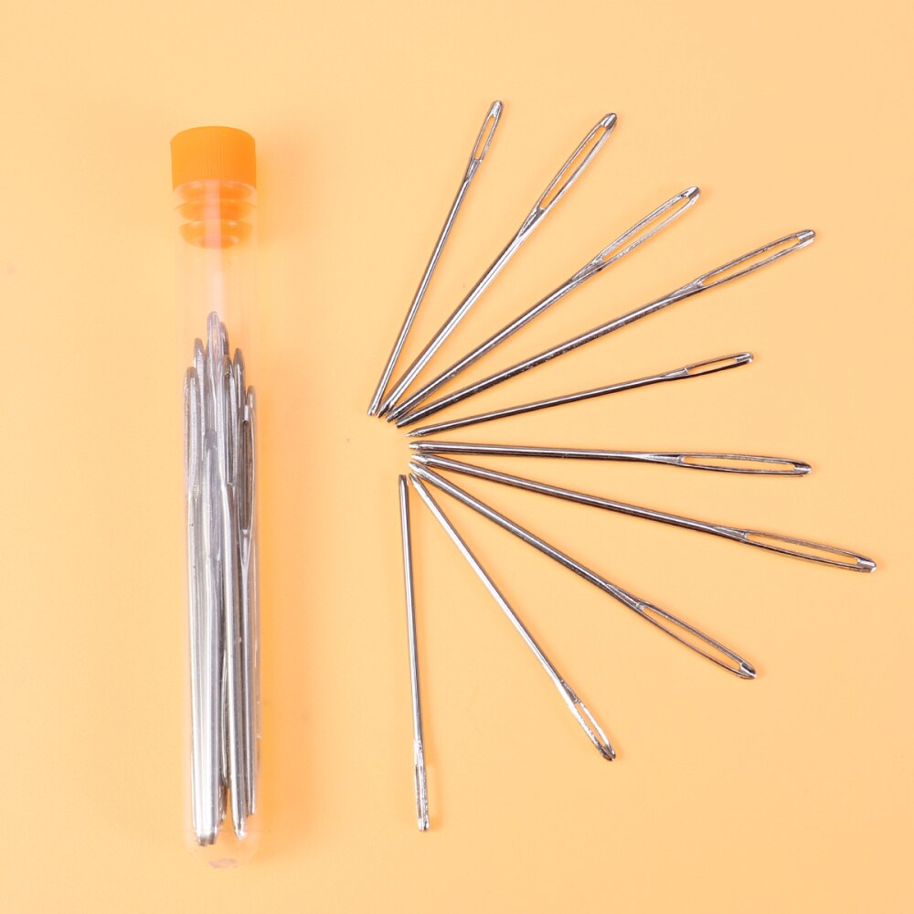 10PCS Bookbinding Tools Set Bone Folder Creaser Waxed Linen Thread Wood Handle Awl Large-eye Needles for Handmade Books
