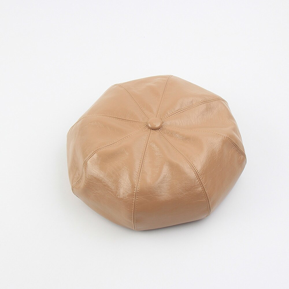 Teanea Baskenmütze PU-Leder - Militärstyle Barett Für Damen