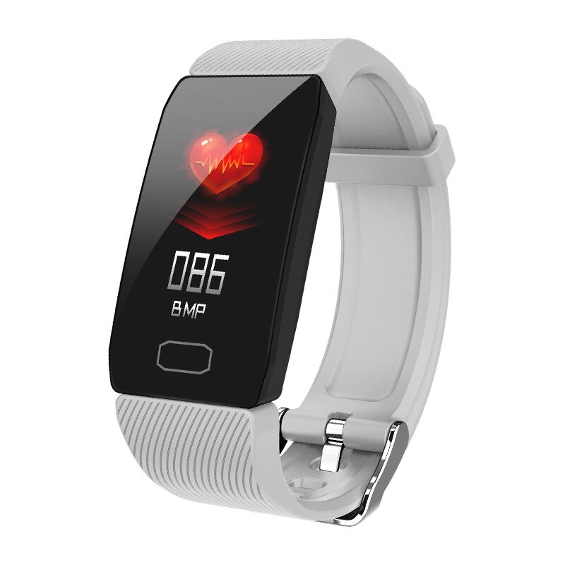 2022 Smart Band Blood Pressure Heart Rate Weather Display Monitor Fitness Tracker Bracelet Waterproof Men Women Kids Smart Watch: GRAY