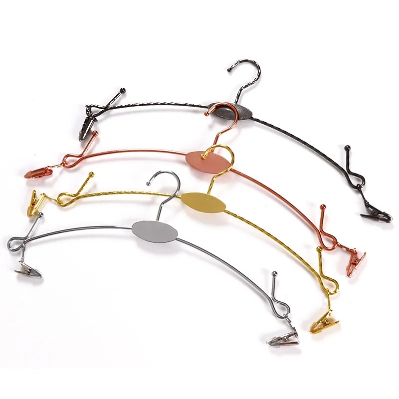 5PCS Metal Gold Hanger for Underwear Bra Clothespin Panties Clip Hangers Non-slip Clothes Drying Rack Wardrobe Storage Organizer