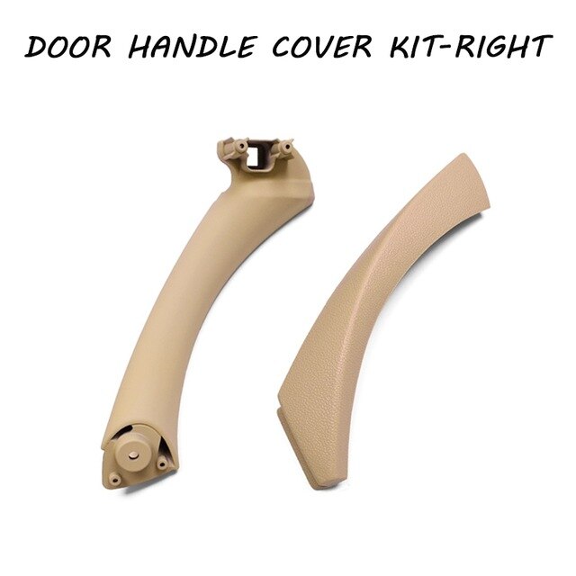 Right + left Car Interior Handle Inner Door Armrest Panel Pull Trim Cover For BMW 3 series E90 E91 328 325 330 318 335: Right Beige Set
