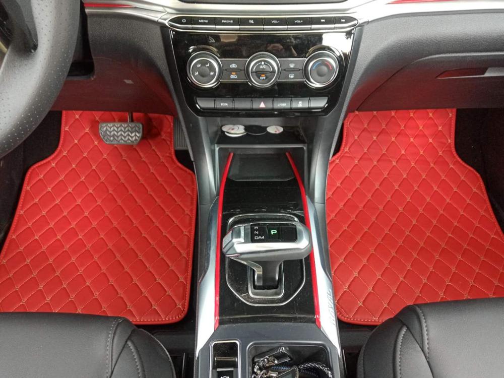 Universele auto vloermatten, auto styling matten voering, geschikt voor alle modellen peugeot 206 207 307 308sw 3008 408 4008 508 rcz: 2 stuks rood